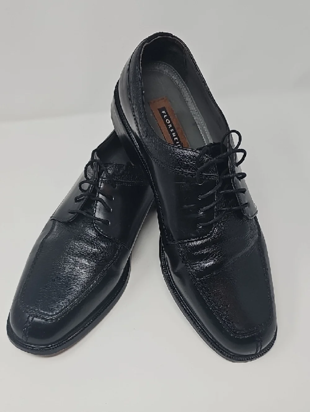 Classic Men's Black Leather Lace-Up Dress Shoes Size 12D